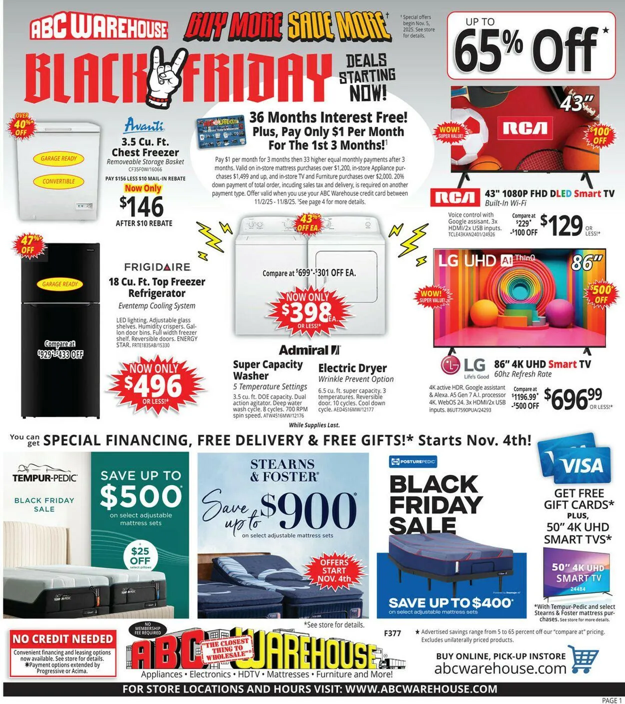 Weekly ad ABC Warehouse Current weekly ad from November 2 to November 8 2025 - Page 1