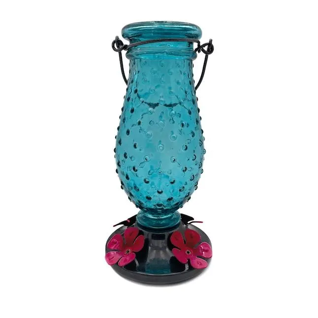 Style Selections Glass Hanging Hummingbird Hummingbird feeder - 16-oz