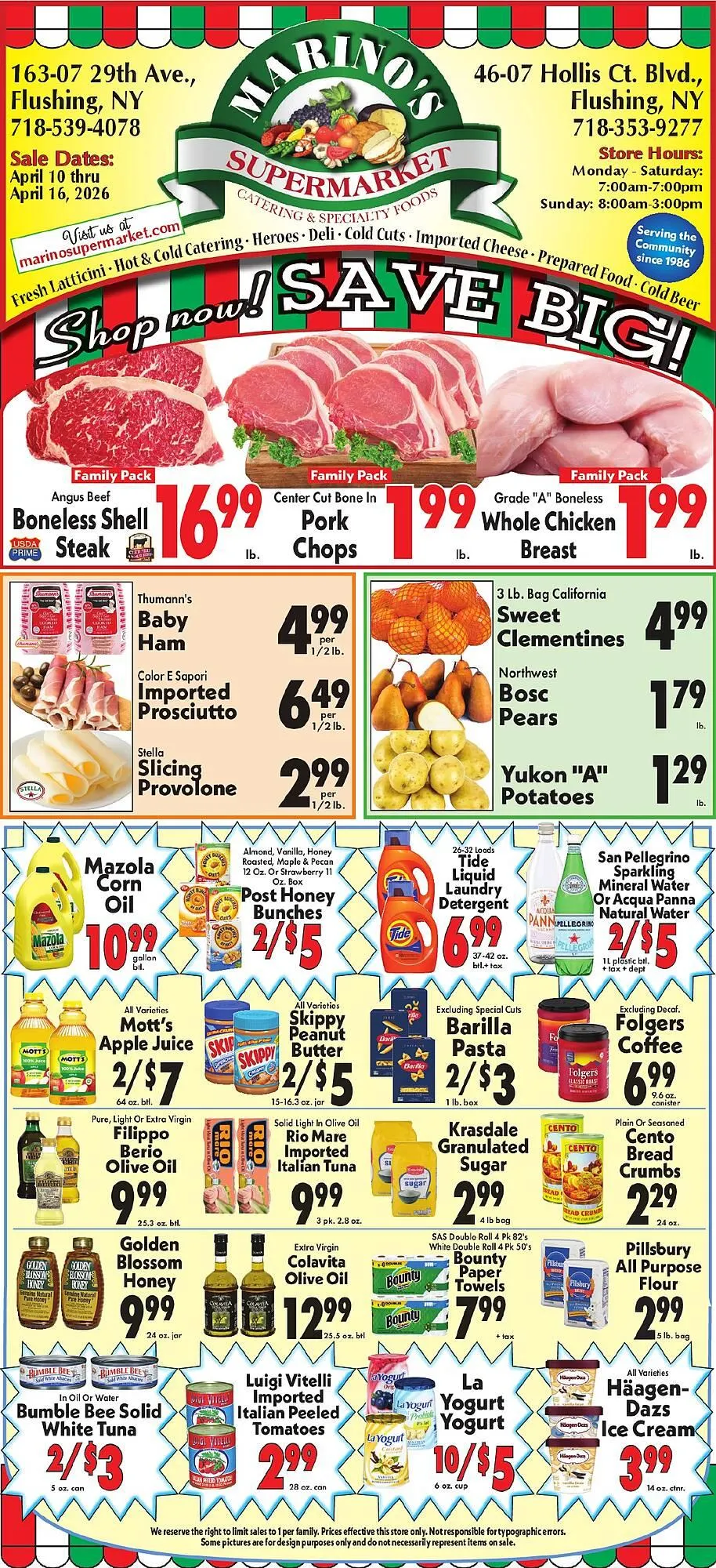 Weekly ad Marino's Supermarket weekly ad from April 10 to April 16 2026 - Page 1