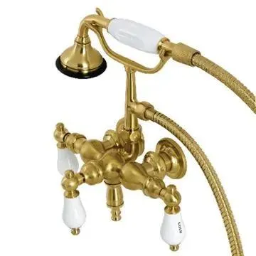 Aqua Vintage AE21 3 3/8 Inch Wall Tub Faucet - Hand Shower