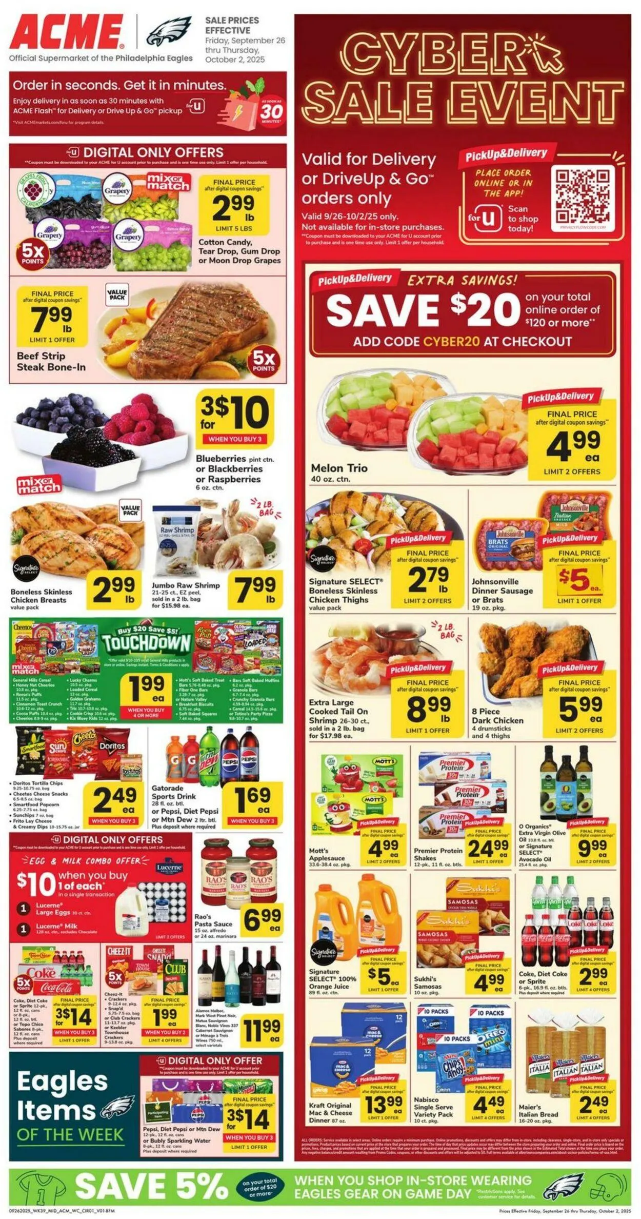 Weekly ad Acme Current weekly ad from September 26 to October 2 2025 - Page 1