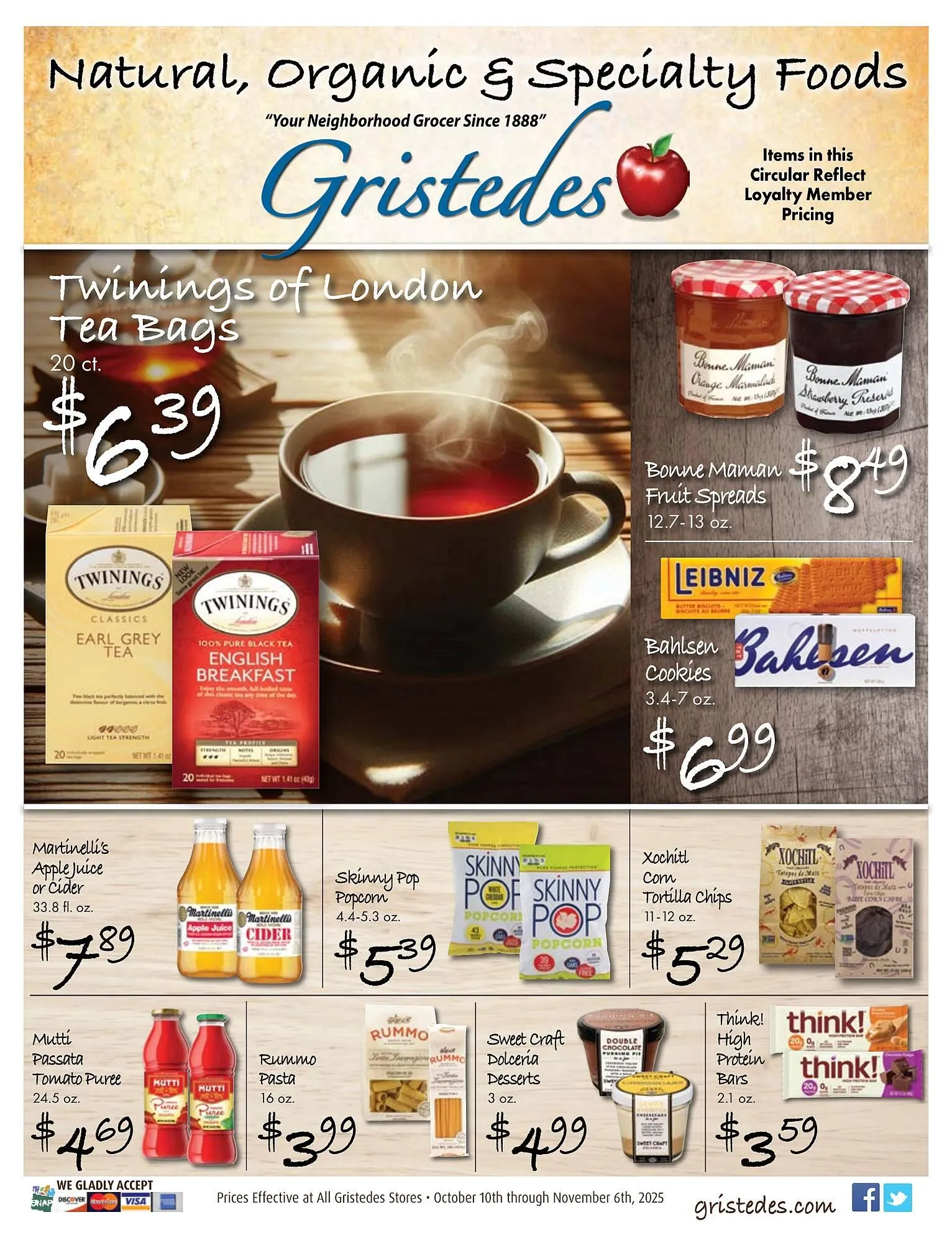 Weekly ad Gristedes circular from October 10 to November 6 2025 - Page 1