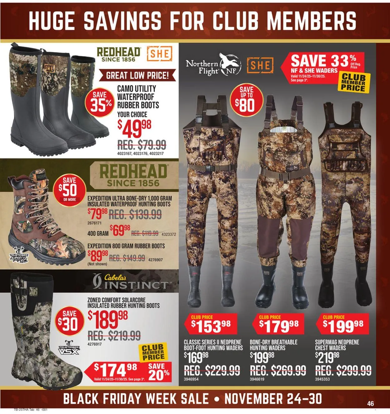 Weekly promotion Cabela's Current weekly ad spanning from November 24 to November 30 2025 - Page 45 for Catalogue 365