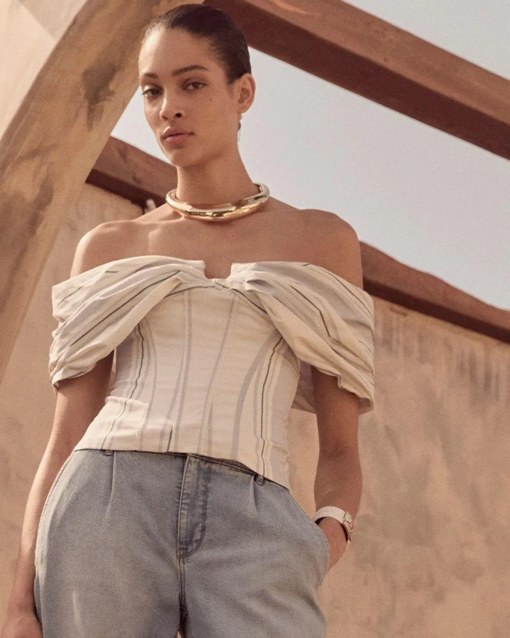 Drama Sleeve Bustier