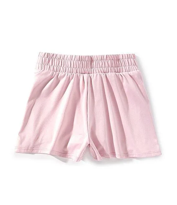 Little Girls Circular-Knit Stretch Jersey Two-In-One Shorts Set