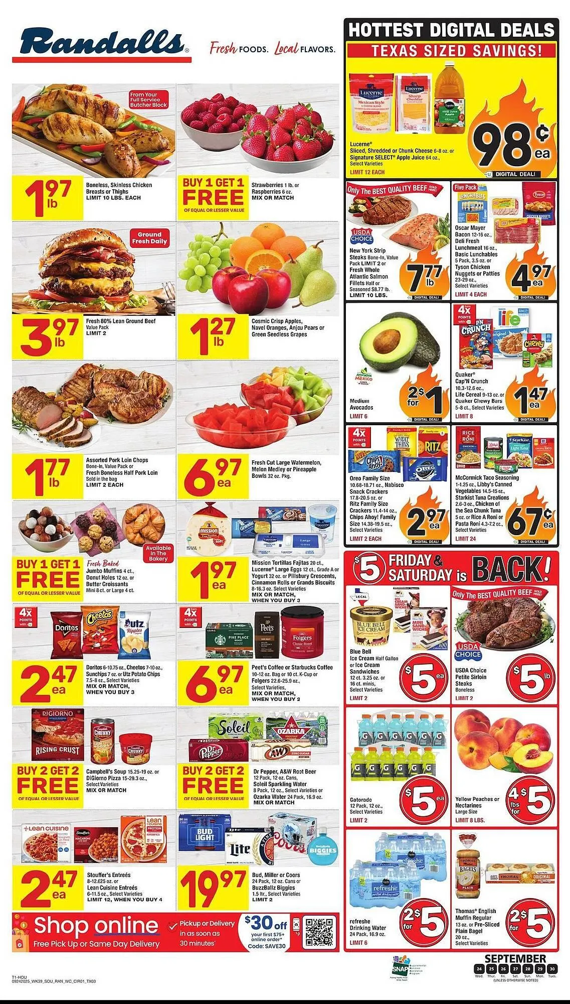 Weekly ad Randalls weekly ad from September 24 to September 30 2025 - Page 1
