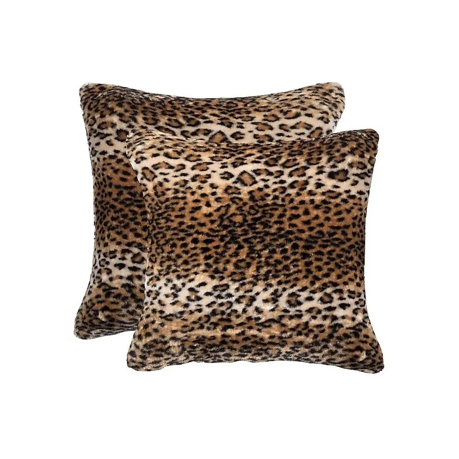 HomeRoots 2 -Piece 18-in x 18-in Black and Orange Square Indoor Decorative Pillow