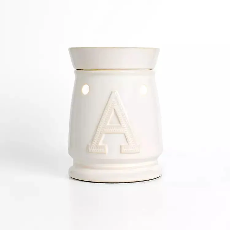 Monogram A Ceramic Wax Warmer
