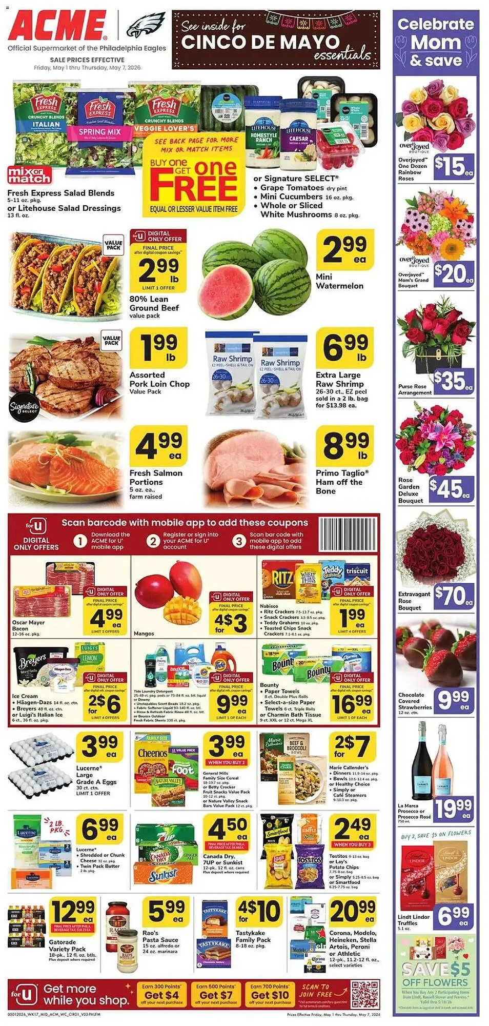 Weekly promotion ACME weekly ad spanning from May 1 to May 7 2026 - Page 1 for Catalogue 365