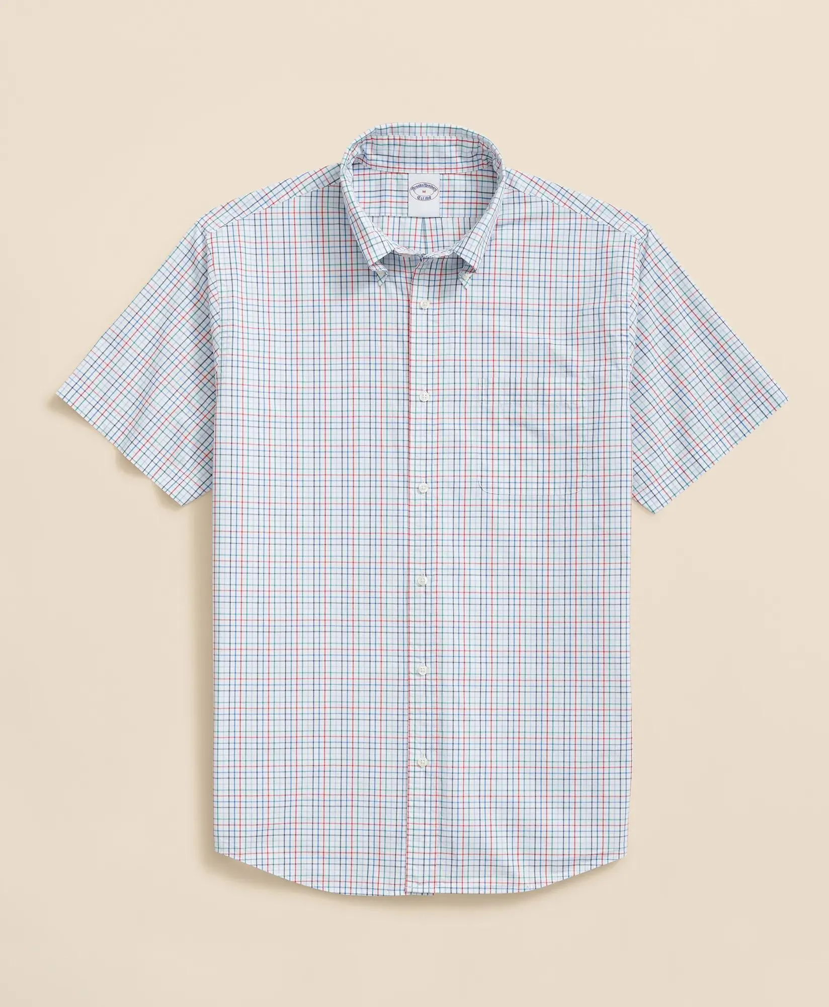 Friday Shirt, Poplin Short-Sleeve Grid Checks