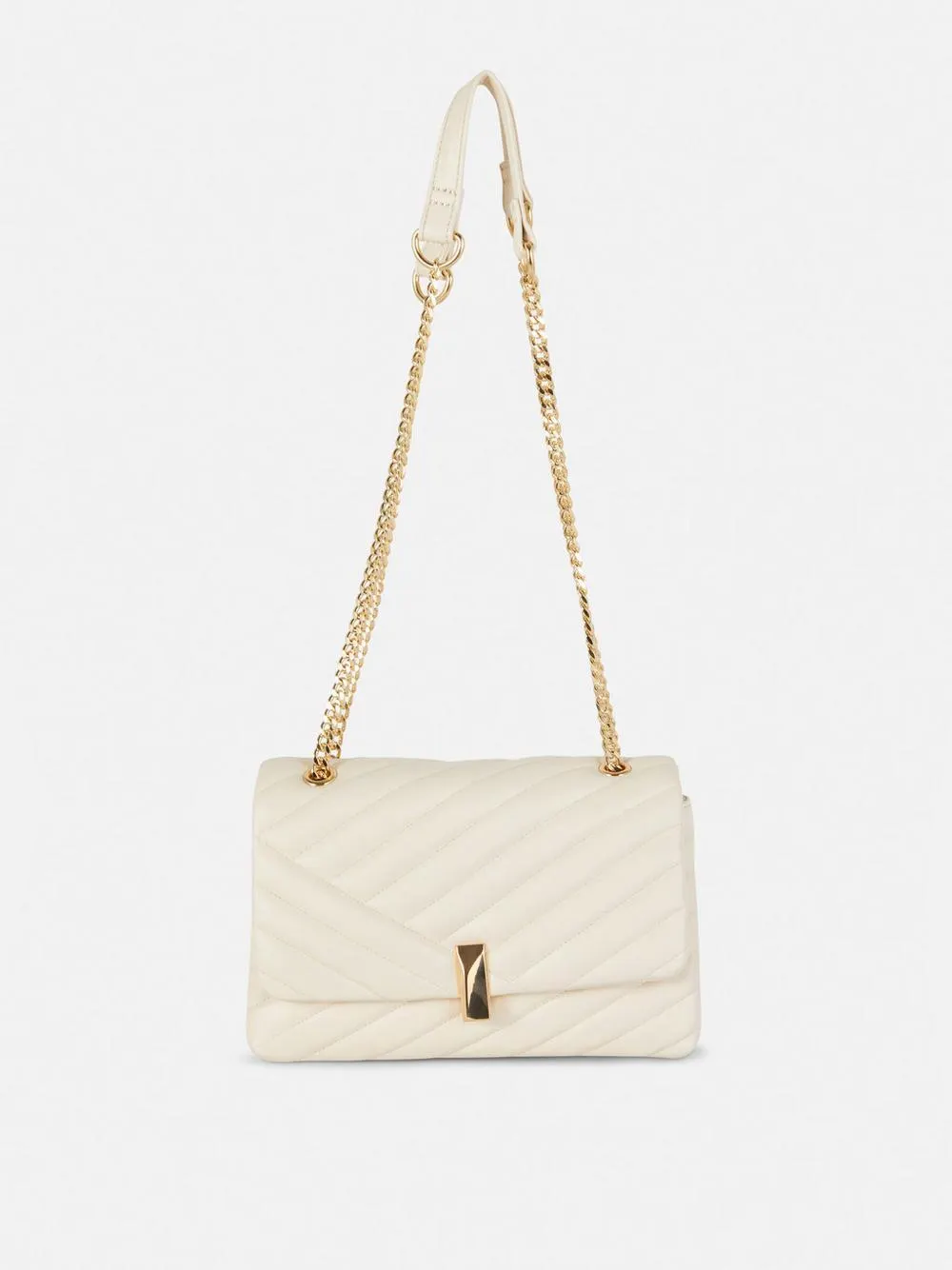 Quilted Chain Strap Flap Over Bag