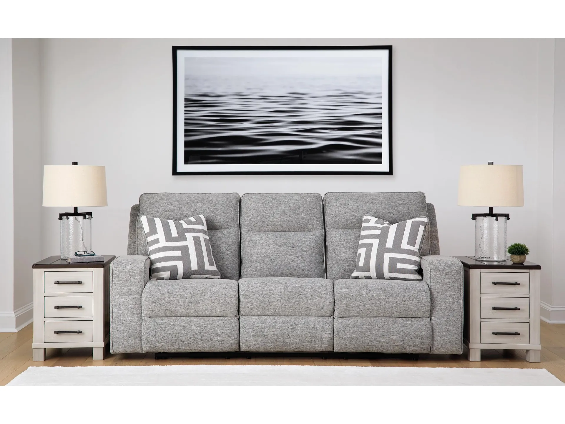 Biscoe Performance Fabric Dual Power Reclining Sofa