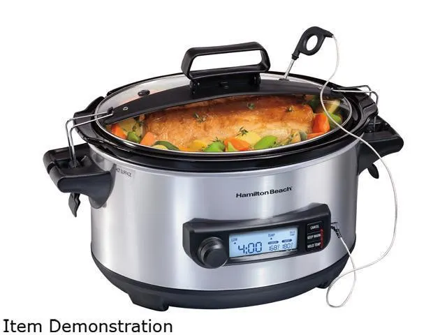 Hamilton Beach 33867 6 Qt. Advanced Temp Tracker Slow Cooker