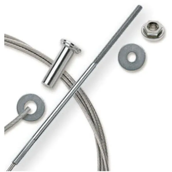 6310-PKG Cable Railing Kit, 1/8 in Dia x 10 ft L Dimensions, Stainless Steel, For: Wood Railing Frames