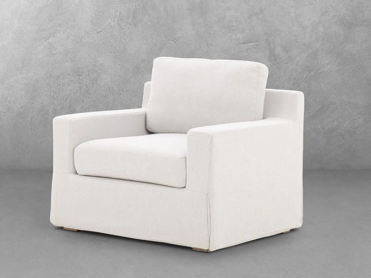 Rosalina Fabric Slipcover Chair - Ivory