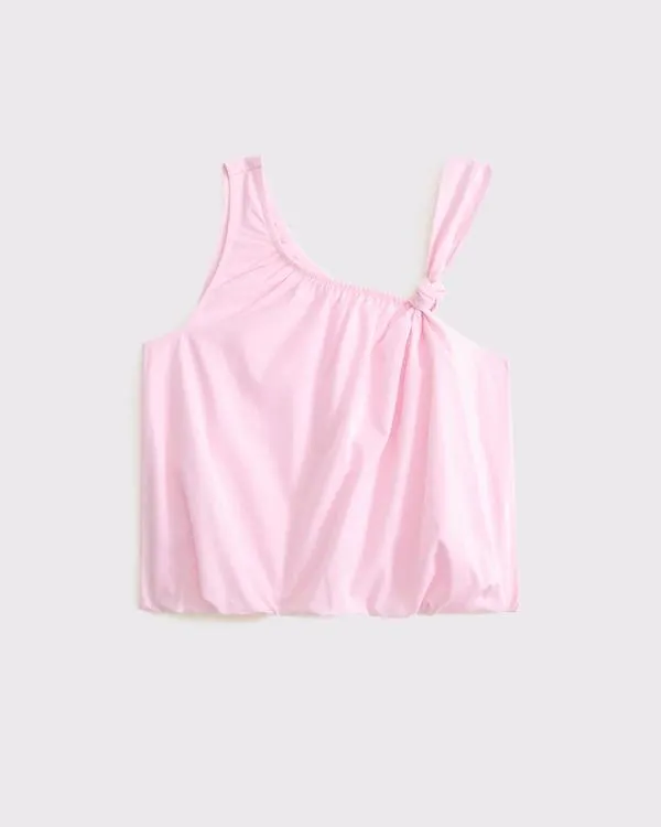 poplin asymmetrical set top