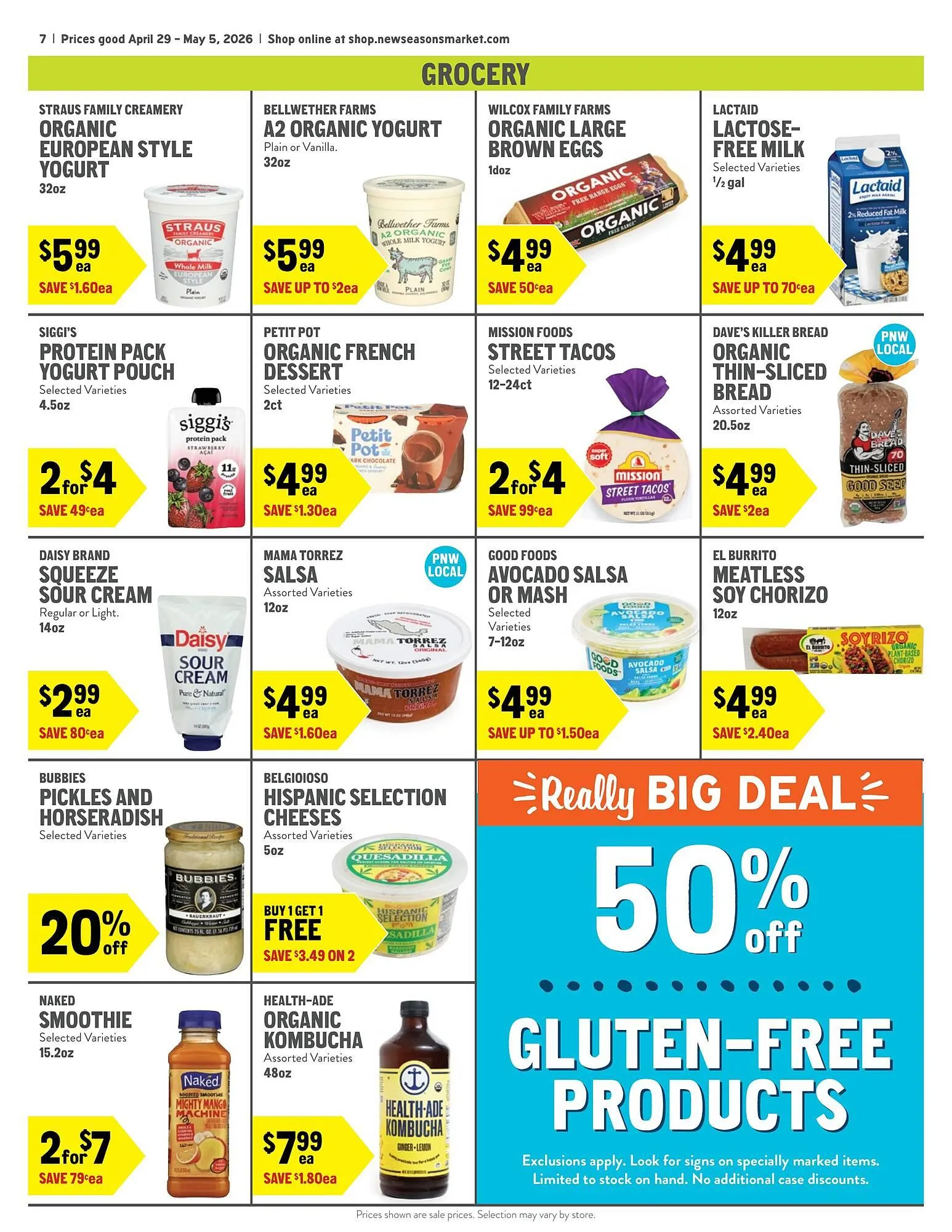 Weekly promotion New Seasons Market weekly ad spanning from April 29 to May 5 2026 - Page 7 for Catalogue 365