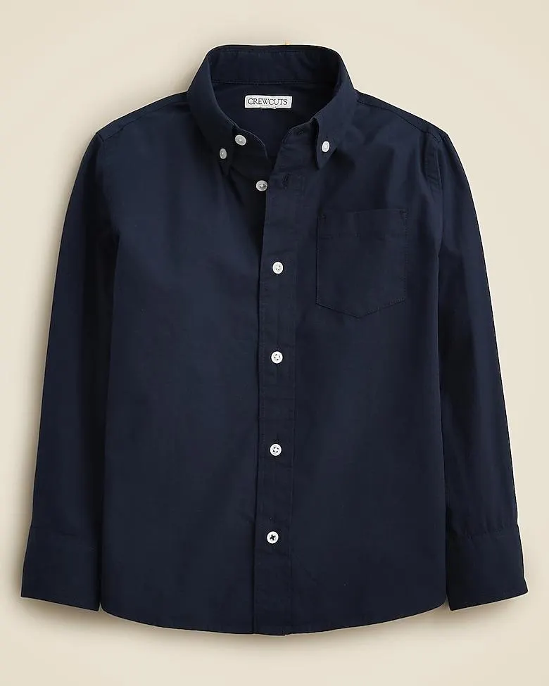 Kids' stretch poplin button-down