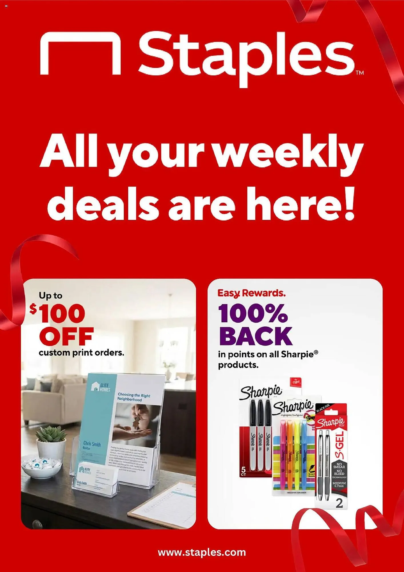 Staples weekly ad - 1