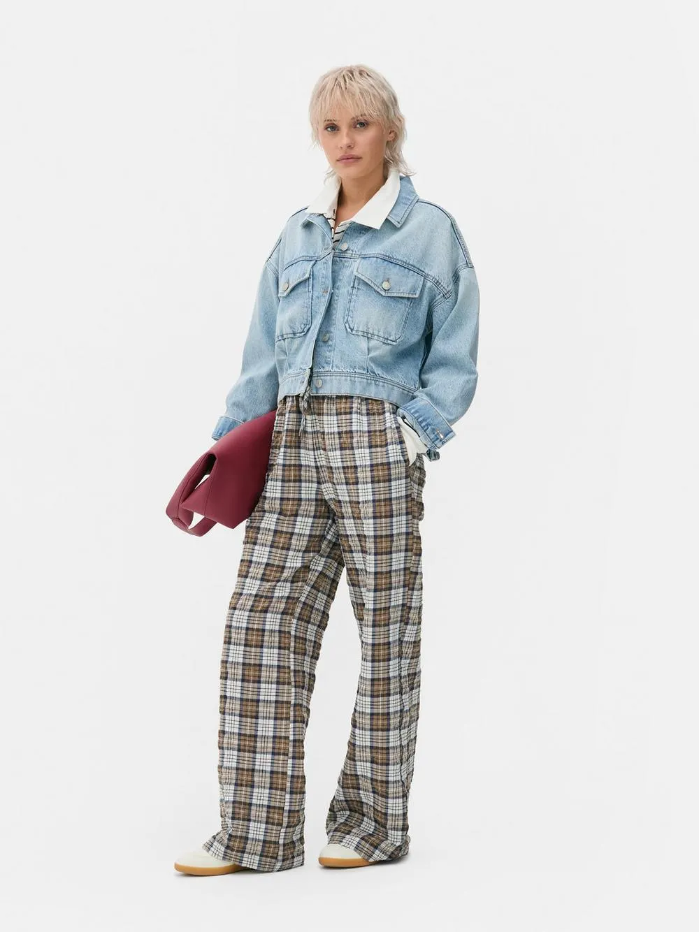 Check Drawstring Trousers