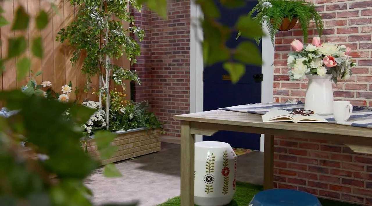 Garden Reflections 18" Tall Floral Garden Stool