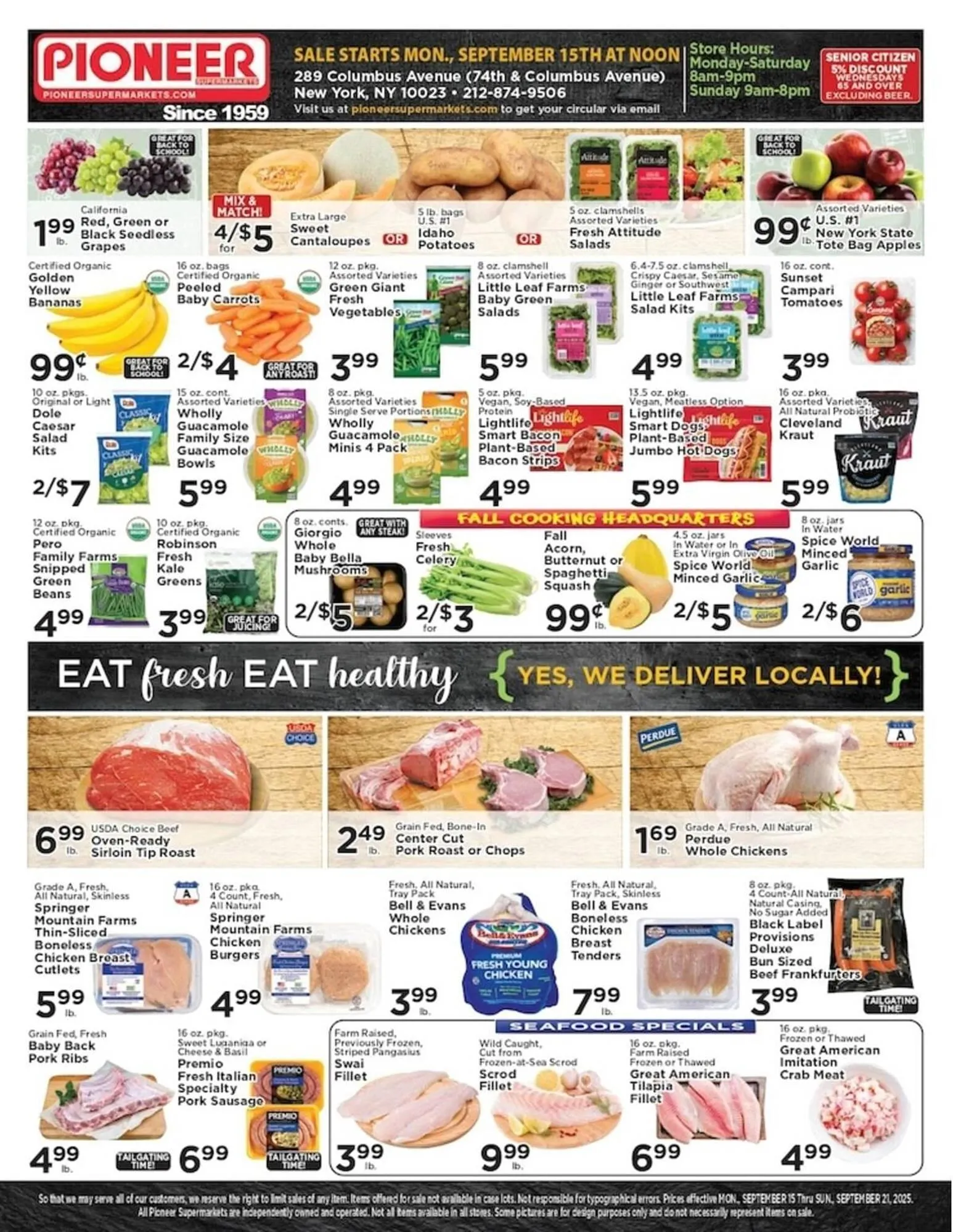 Weekly ad Pioneer Supermarkets weekly ad from September 15 to September 21 2025 - Page 1