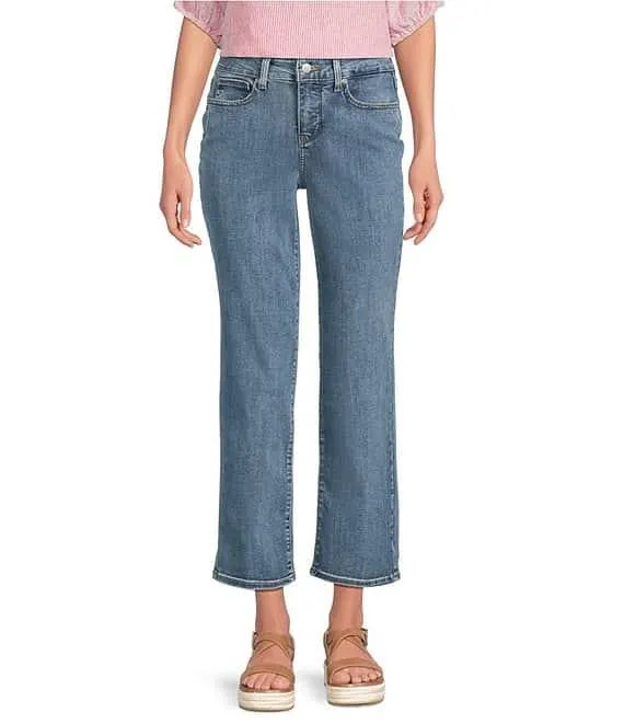 Straight Leg Stretch Ankle Jeans