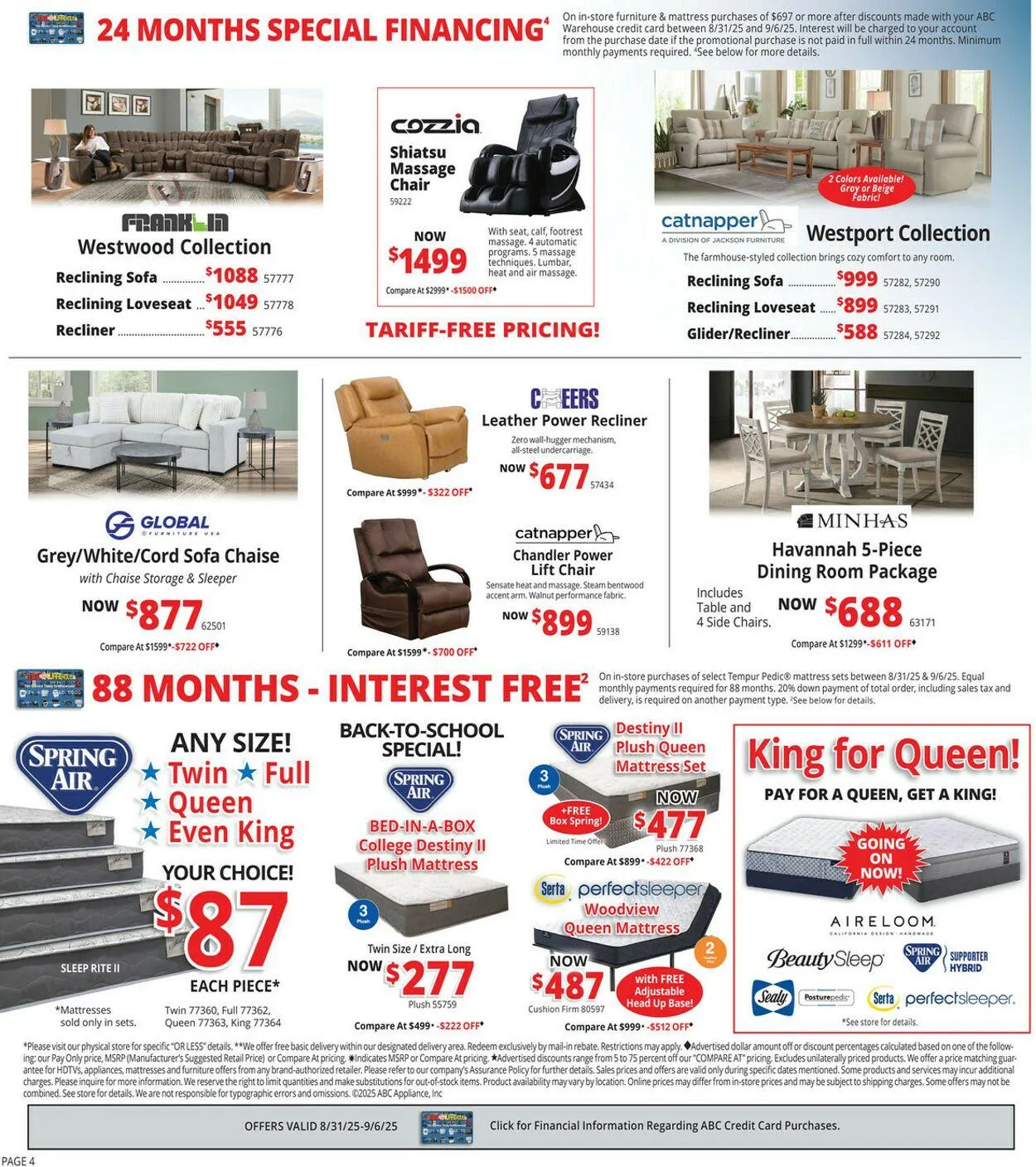 Weekly ad ABC Warehouse Current weekly ad from August 31 to September 6 2025 - Page 4