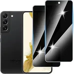[2 Pack] Privacy Screen Protector for Samsung Galaxy S22, Anti-Scratch, Anti Spy, 9H Hardness,Bubble Free,Tempered Glass Screen Protector for Samsung Galaxy S22