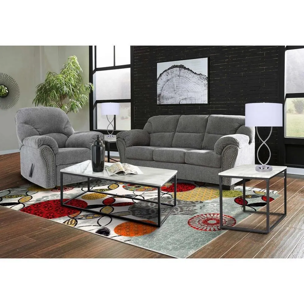 2 - Piece Allmaxx Sofa w/ Rocker Recliner