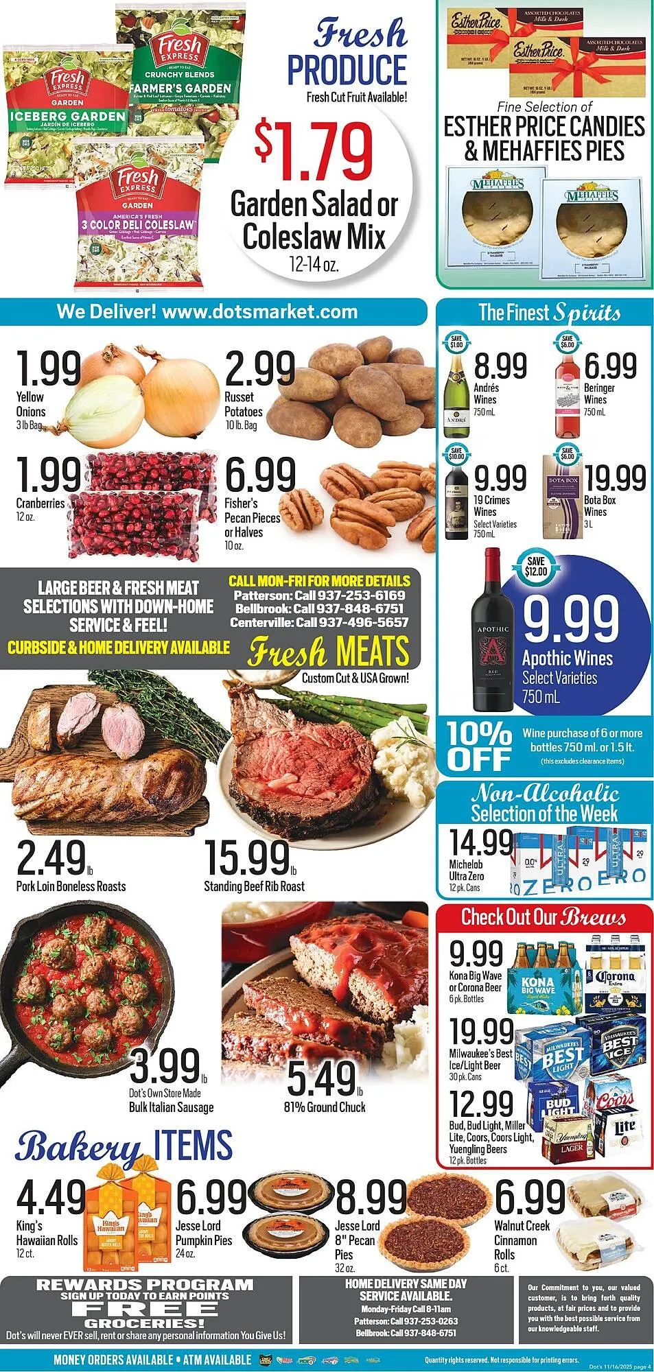 Weekly promotion Dot's Market weekly ad spanning from November 17 to November 30 2025 - Page 4 for Catalogue 365