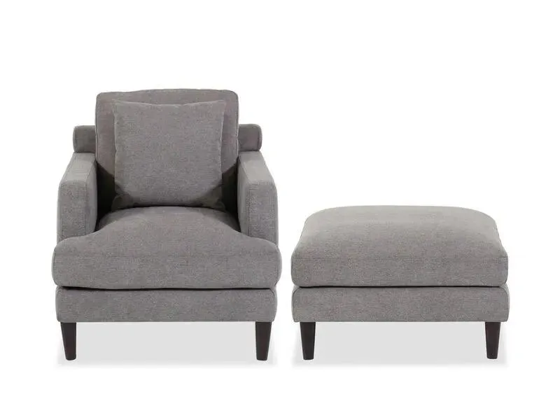 Starburst Metal Chair and Ottoman