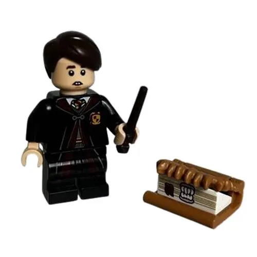 LEGO Minifigure - Harry Potter - NEVILLE LONGBOTTOM w/ Book of Monsters & Wand
