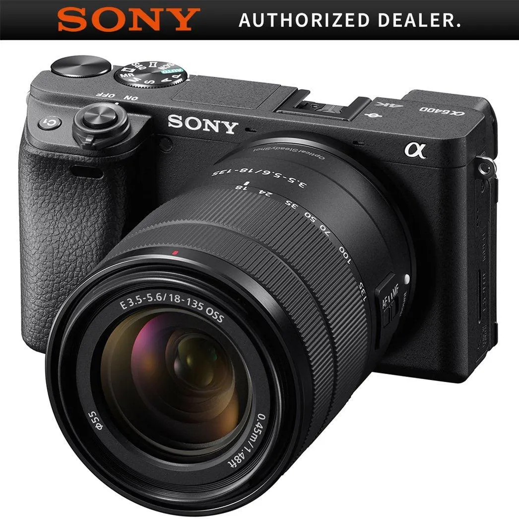 Sony a6400 Mirrorless APS-C Interchangeable-Lens Camera with 18-135mm Lens ILCE-6400M