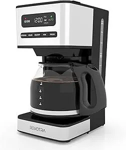 12-Cup Programmable Coffee Maker, Regular & Strong Brew Drip Coffee Machine, 1-4 Cup and Ice Coffee Setting, 24H Timer, Auto Shut-Off, Keep Warm, Pause & Serve