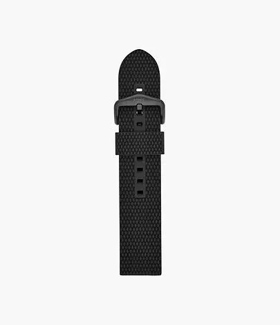 22mm Black Silicone Strap
