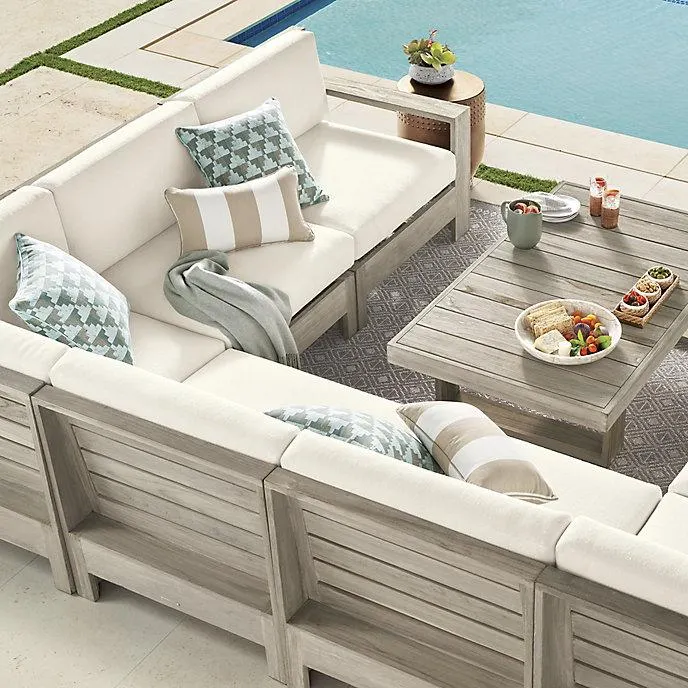 St. Kitts Modular Seating Collection in Weathered Teak