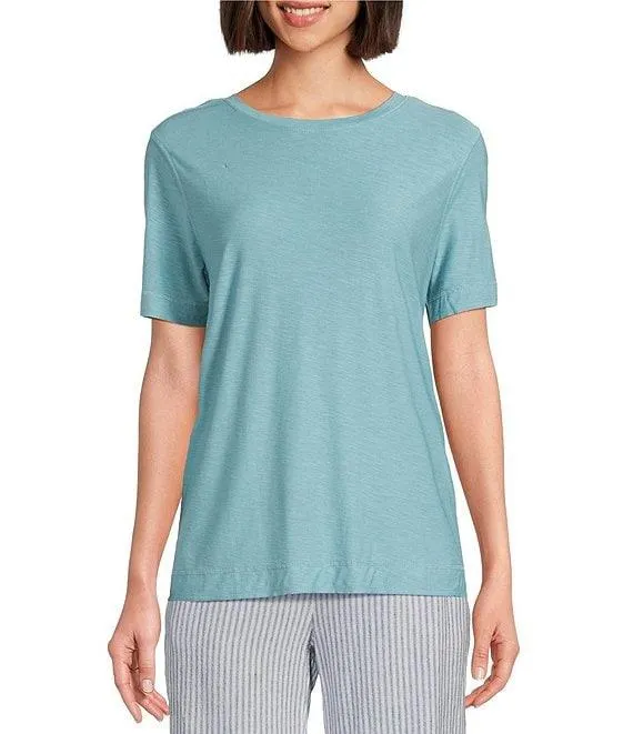 Short Sleeve Crew Neck Top