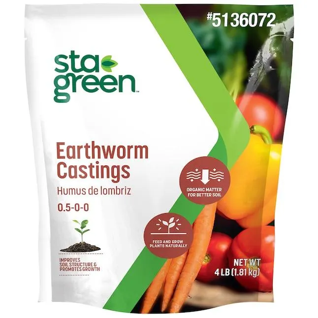 Sta-Green Earthworm Casting 4-lb 100-sq ft 0.5 All-purpose Lawn Starter Fertilizer