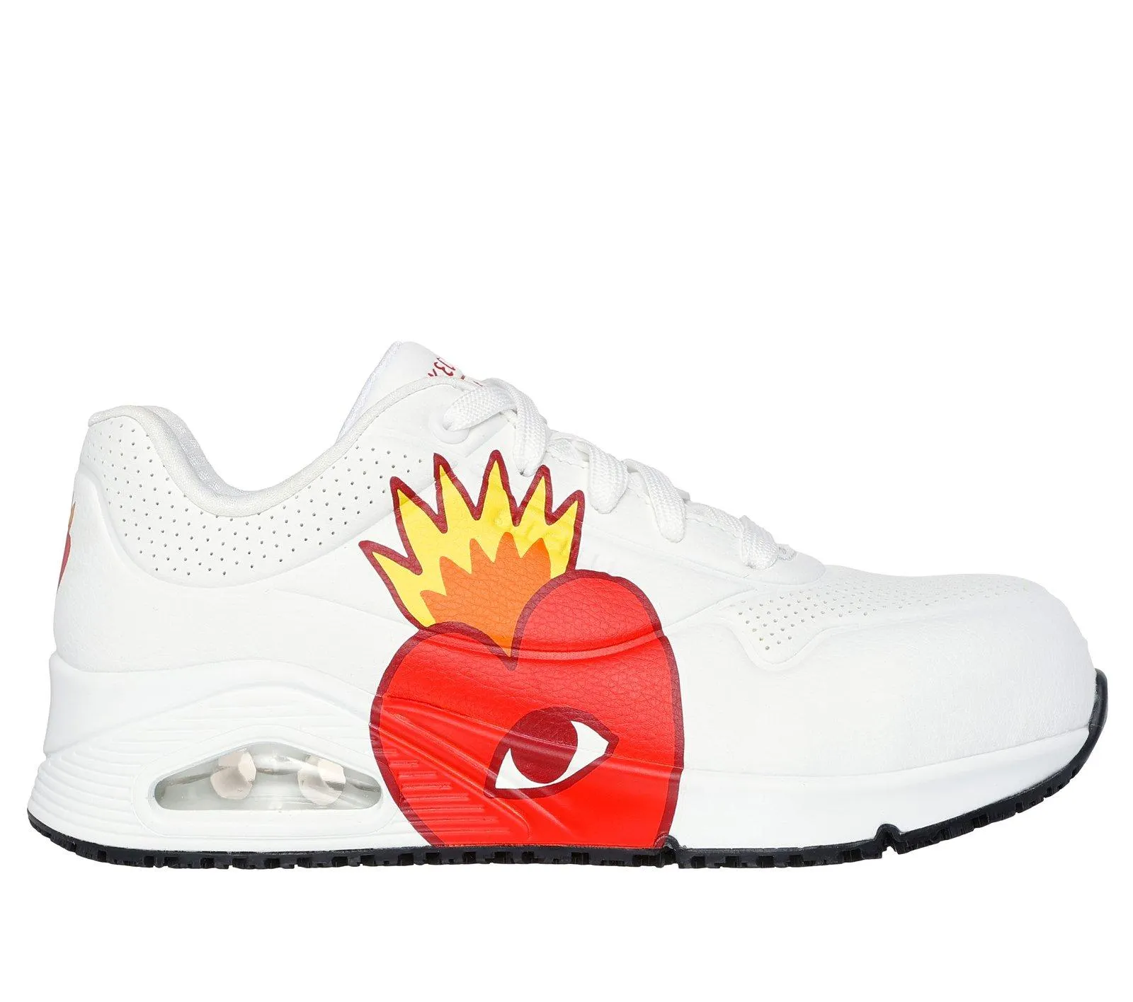 Ricardo Cavolo Work Slip-Resistant: Uno - Flaming Heart Safety Toe