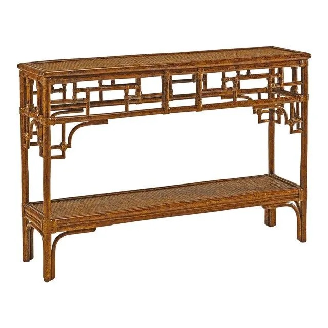 Pagoda Console, Small, Brown, Rattan