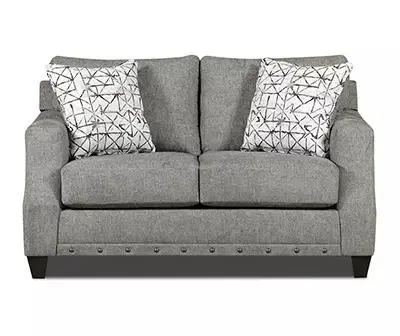 Alexandria Gray Chenille Loveseat