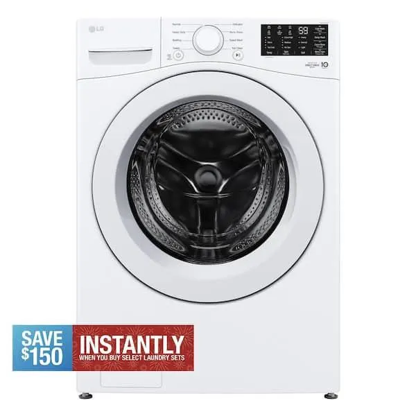 5.0 cu. ft. Stackable Front Load Washer in White with 6 Motion Cleaning Technology