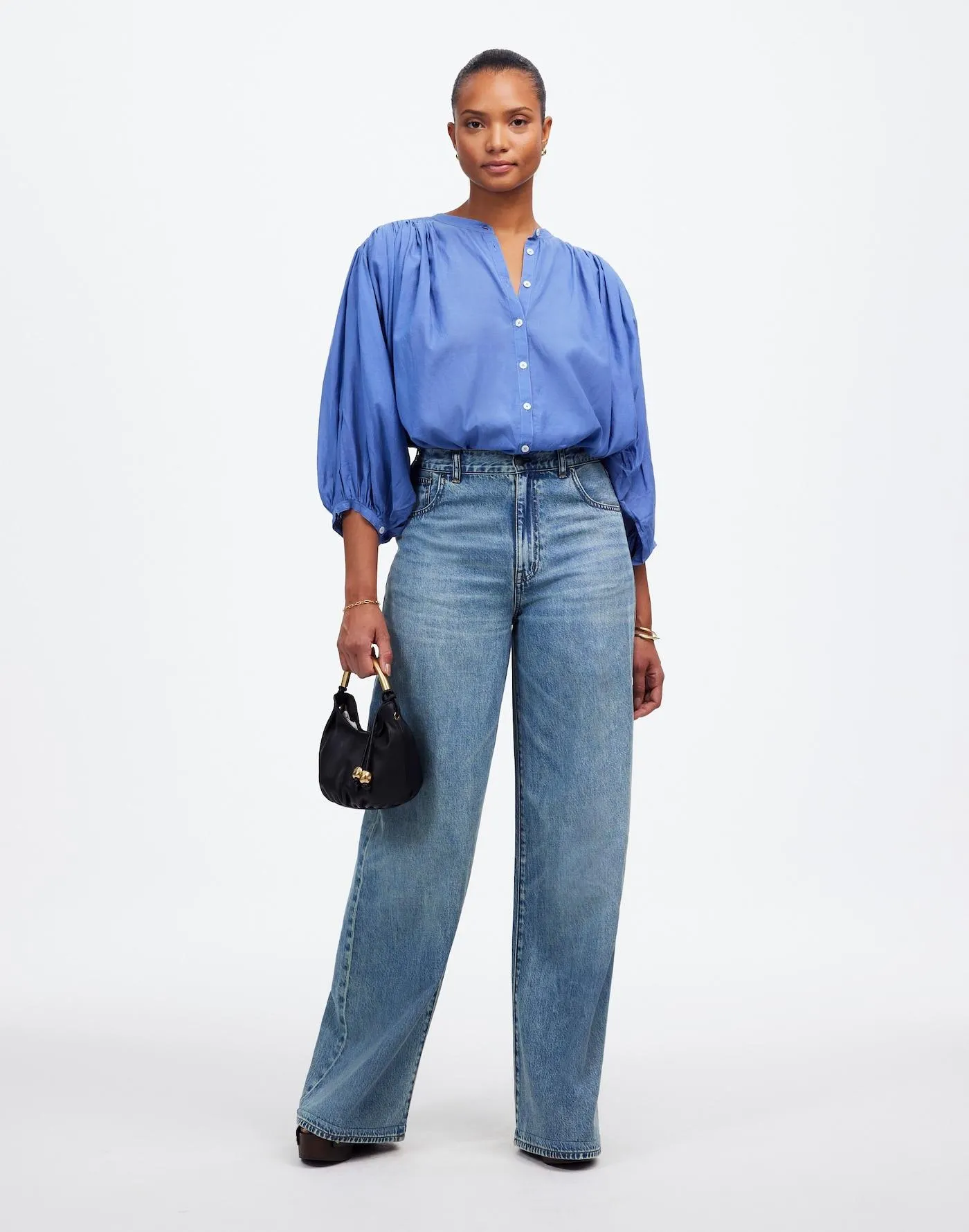 Curvy Superwide-Leg Jeans in Billings Wash: Airy Denim Edition