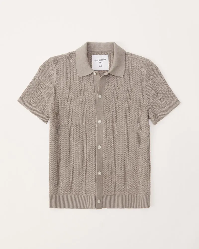 button-through sweater polo