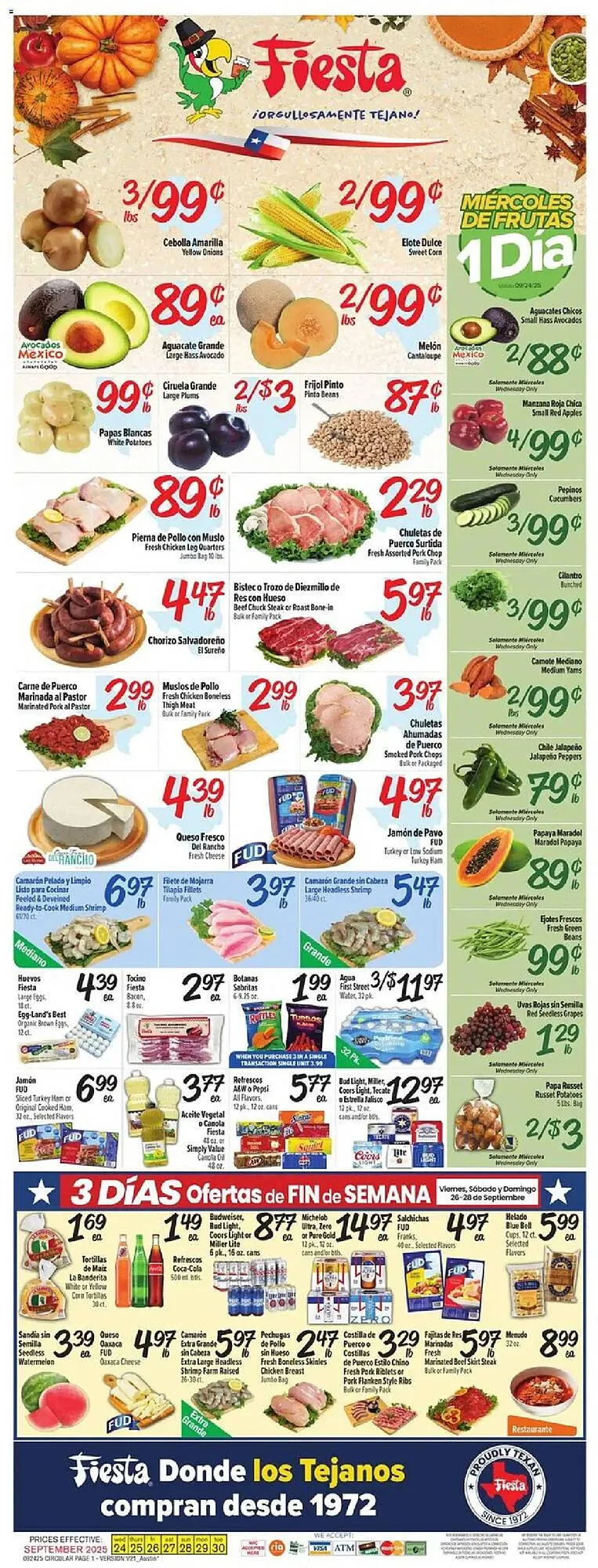 Weekly ad Fiesta Mart weekly ad from September 24 to October 1 2025 - Page 1