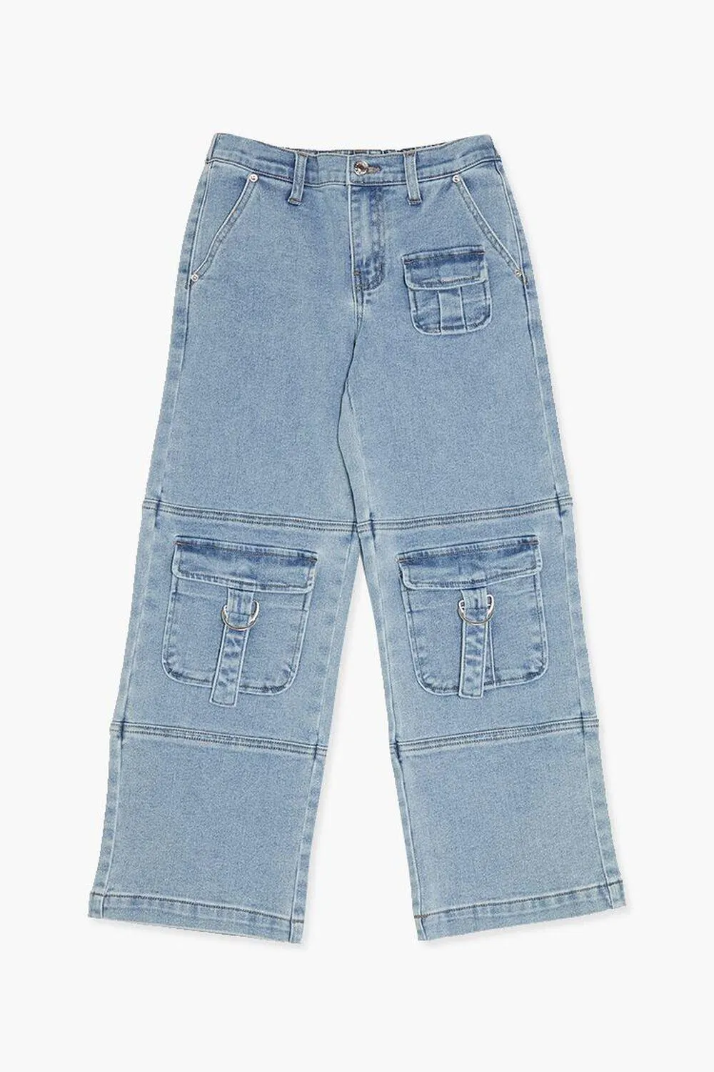 Girls High-Rise Cargo Jeans (Kids)