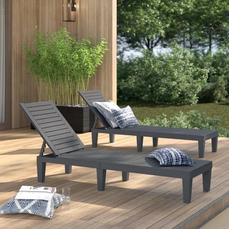 Ason Outdoor Resin Chaise Lounge