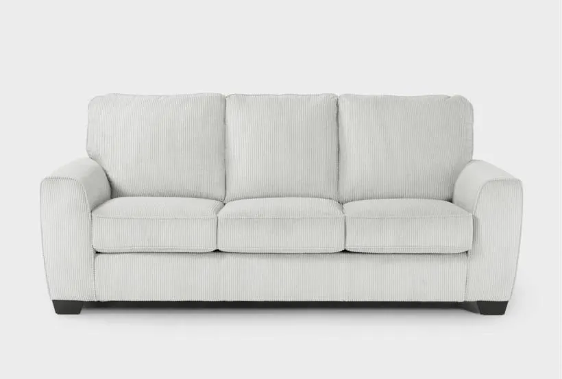 Sofie Light Grey Corduroy 90" Sofa