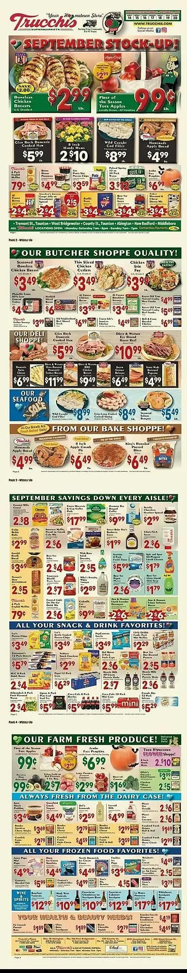Weekly ad Trucchis weekly ad from September 14 to September 20 2025 - Page 1